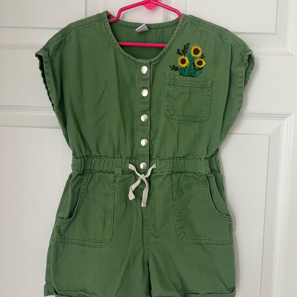 Old Navy Romper with Sunflower Embroidery